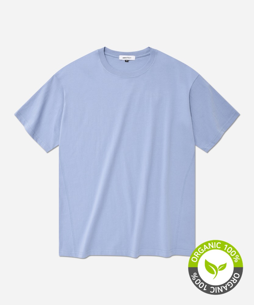 [스크래치]유니섹스 오가닉 티셔츠 스카이 블루